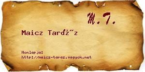 Maicz Taráz névjegykártya